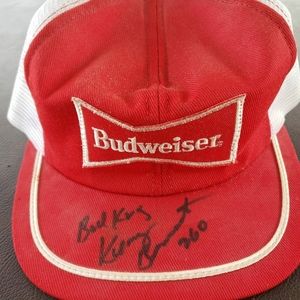 Autographed Kenny Bernstein Budweiser ball cap
